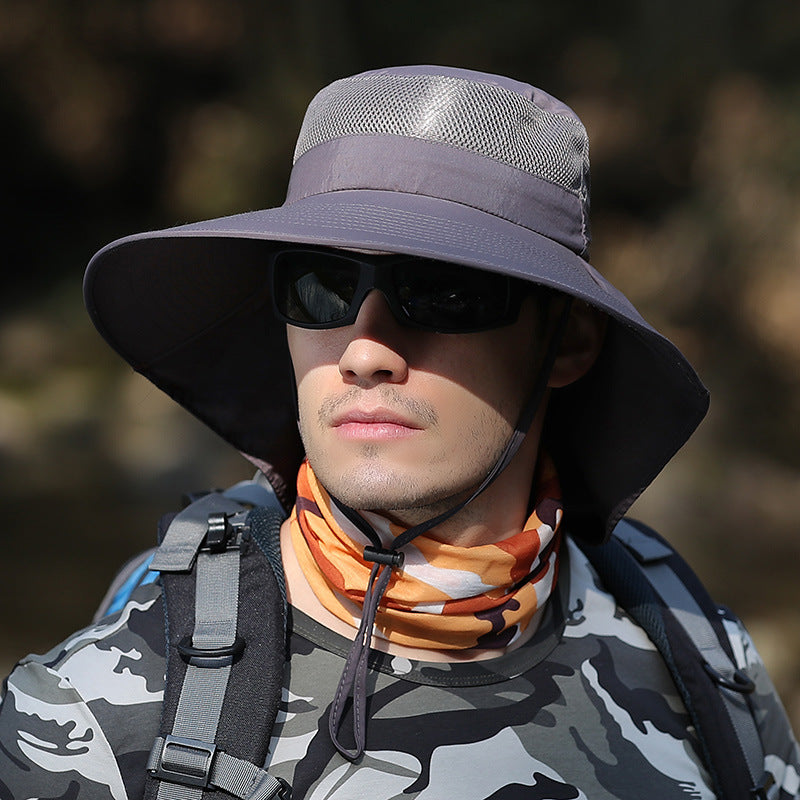 SoraCool Mesh Neck-Flap Trail Hat — neck-flap trail hat worn from the front