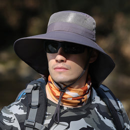 SoraCool Mesh Neck-Flap Trail Hat — neck-flap trail hat worn from the front