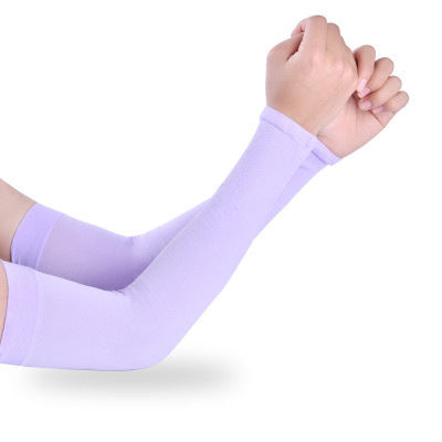 SoraCool Seamless Arm Sleeves — Purple, Wrist Length style
