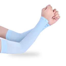SoraCool Seamless Arm Sleeves — Blue, Wrist Length style