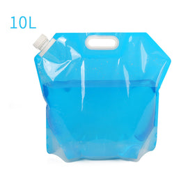 SoraCool Foldable Water Carrier — blue ten-liter water carrier filled with water on a white background