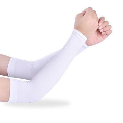SoraCool Seamless Arm Sleeves — White, Wrist Length style