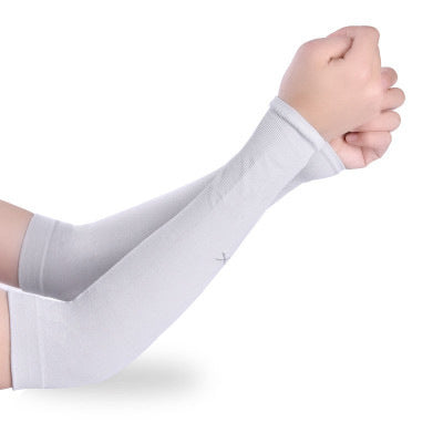 SoraCool Seamless Arm Sleeves — Grey, Wrist Length style