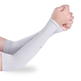 SoraCool Seamless Arm Sleeves — Grey, Wrist Length style