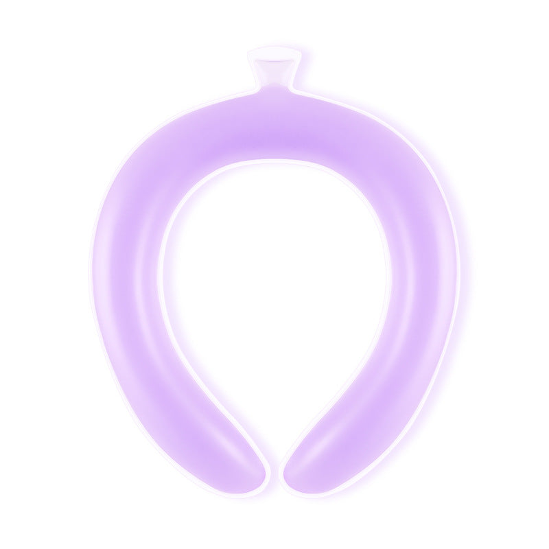 SoraCool Water-Chilled Neck Ring — purple neck ring shown from the front on a white background