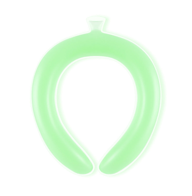 SoraCool Water-Chilled Neck Ring — green neck ring shown from the front on a white background