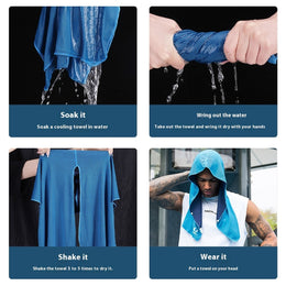 SoraCool Hooded Cooling Towel microfiber fabric detail