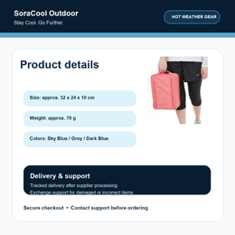 SoraCool Wet/Dry Shoe Bag product details and tracked delivery support